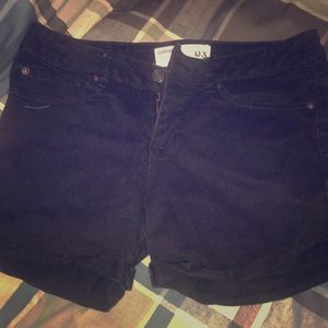 Black jeans shorts